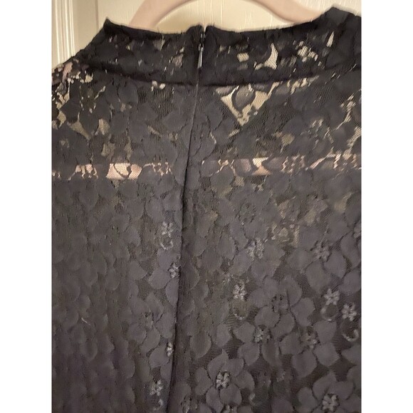 Worthington Lined Lace Black Dress Womens Size 14 MIDI - Picture 3 of 5